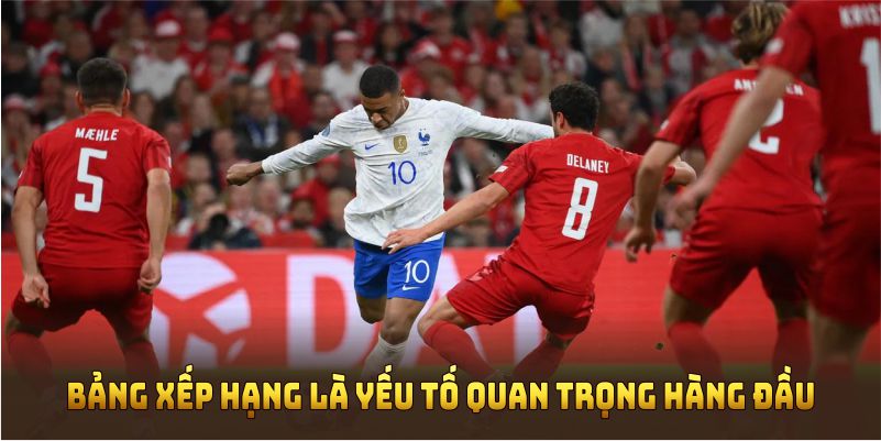 Bảng xếp hạng là yếu tố quan trọng hàng đầu tại đây